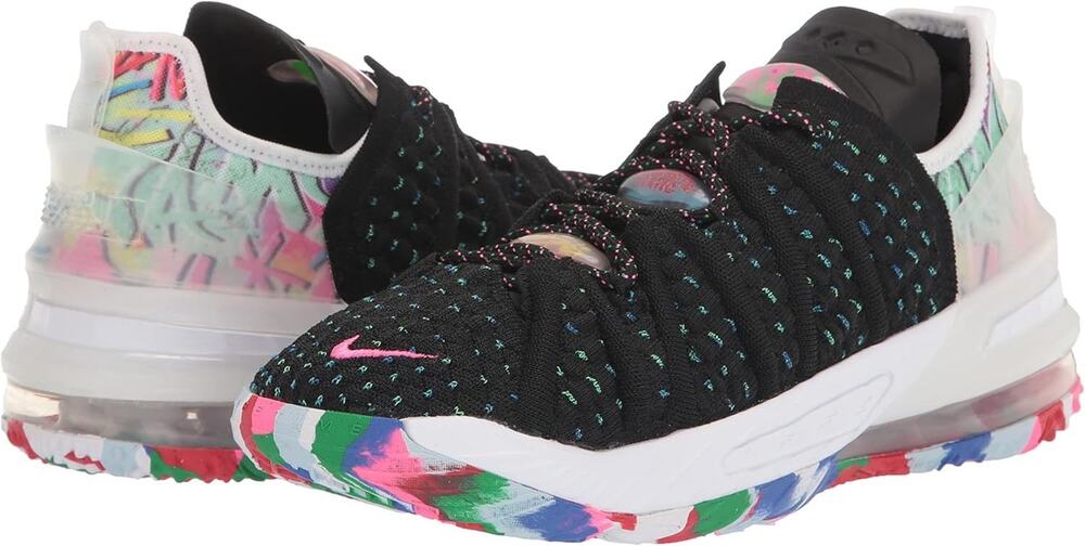 Nike Kids LeBron 18 Low James Gang Multicolor Basketball Shoe CW2760 002 size 7Y